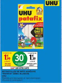 Intermarché UHU Patafix Sonic blanche offre