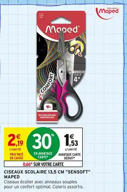 Intermarché MAPED Ciseaux scolaire 13,5 cm Sensoft offre