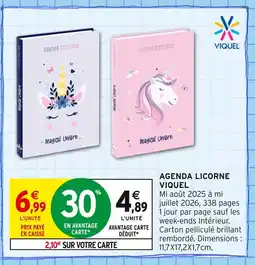 Intermarché Viquel Agenda Licorne offre