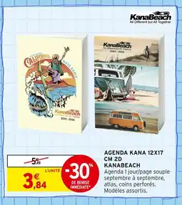 Intermarché KANABEACH Agenda Kana 12x17 cm 2D offre