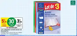 Intermarché Exacompta Lot 3 protège cahier 24x32 cm offre