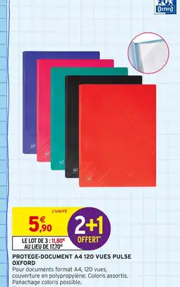 Intermarché OXFORD Protège-document A4 120 vues Pulse offre