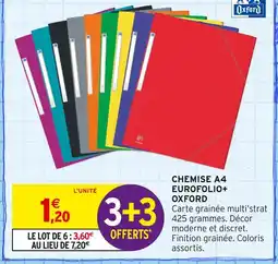 Intermarché Oxford Chemise A4 Eurofolio+ offre