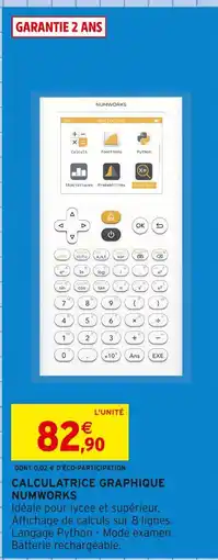 Intermarché Numworks Calculatrice graphique offre