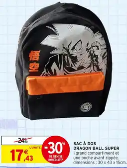 Intermarché DRAGON BALL SUPER Sac à dos offre