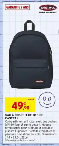 Intermarché EASTPAK Sac à dos out of office offre