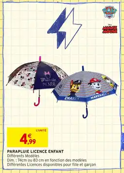 Intermarché PAW PATROL / DISNEY MINNIE MOUSSE Parapluie licence enfant offre