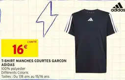 Intermarché ADIDAS T-shirt manches courtes garcon offre
