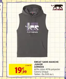 Intermarché AIRNESS Sweat sans manche junior offre