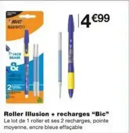 Monoprix Roller illusion + recharges bic offre