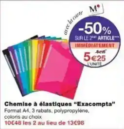 Monoprix Chemise à élastiques exacompta offre