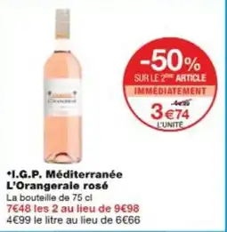 Monop' I.g.p. méditerranée l'orangerale rosé offre