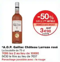 Monop' A.o.p. gaillac château larroze rosé offre