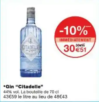 Monop' Gin citadelle offre