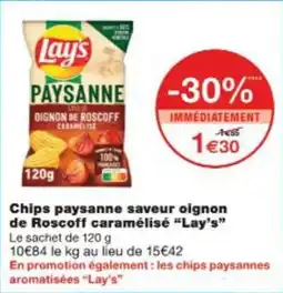 Monop' Chips paysanne saveur oignon de roscoff caramélisé lay's offre