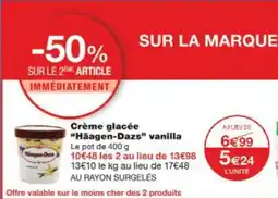 Monop' Crème glacée häagen-dazs vanilla offre