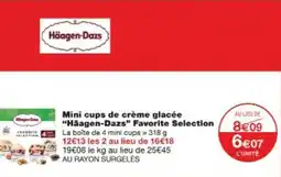 Monop' Mini cups de crème glacée Häagen-Dazs Favorite Selection offre