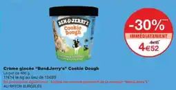 Monop' Crème glacée ben&jerry's cookie dough offre