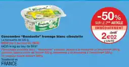 Monop' Concombre bonduelle fromage blanc ciboulette offre