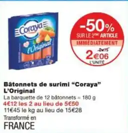 Monop' Bâtonnets de surimi coraya l'original offre