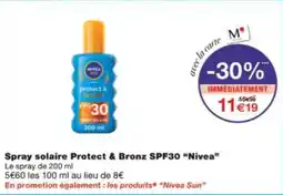 Monop' Spray solaire protect & bronz spf30 nivea offre