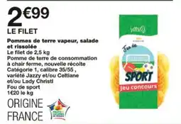 Monop' Pommes de terre vapeur, salade et rissolée offre