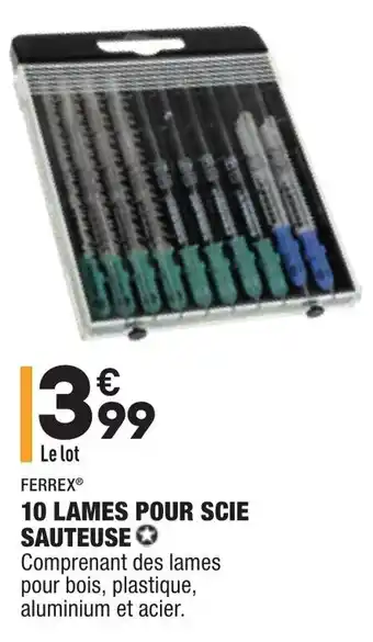 ALDI 10 Lames pour scie sauteuse offre
