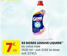 Stokomani GENIE 63 doses lessive liquide* offre