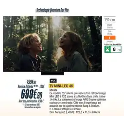 Proxi Confort TCL Tv mini-led 4k offre
