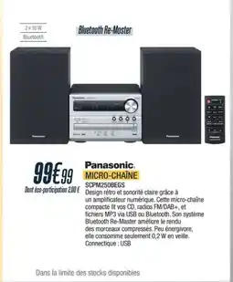Proxi Confort PANASONIC Micro-chaîne scpm250begs offre