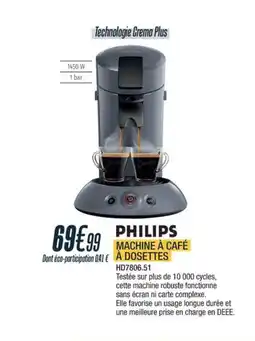 Proxi Confort PHILIPS Machine à café à dosettes offre