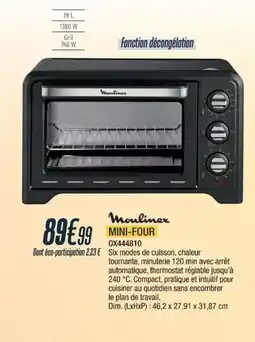 Proxi Confort MOULINEX Mini-four offre