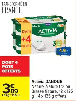 Carrefour Drive DANONE Activia offre