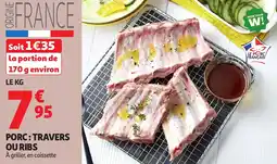 Auchan Porc travers ou ribs offre
