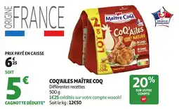 Auchan Coq'ailes maître coq offre