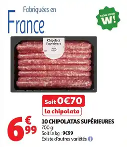 Auchan Chipolatas supérieures offre