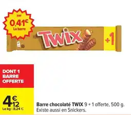 Carrefour Drive TWIX Barre chocolaté offre