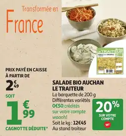 Auchan Salade bio auchan le traiteur offre