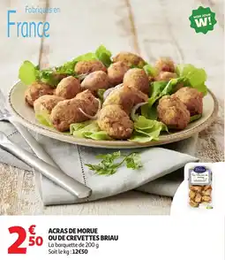Auchan Acras de morue ou de crevettes briau offre