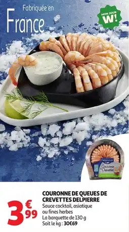 Auchan Couronne de queues de crevettes delpierre offre