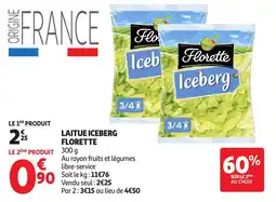 Auchan Laitue iceberg florette offre