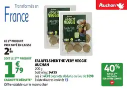 Auchan Falafels menthe very veggie auchan offre