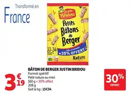Auchan Bâton de berger justin bridou offre