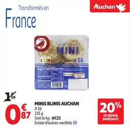 Auchan Minis blinis auchan offre