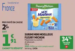 Auchan Surimi mini moelleux fleury michon offre