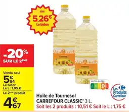 Carrefour Drive Huile de tournesol carrefour classic offre