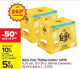 Carrefour Drive LEFFE Bière d'été "Édition limitée" offre