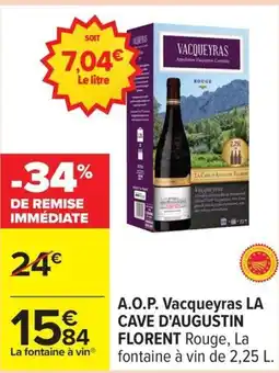 Carrefour Drive LA CAVE D'AUGUSTIN FLORENT A.O.P. Vacqueyras offre