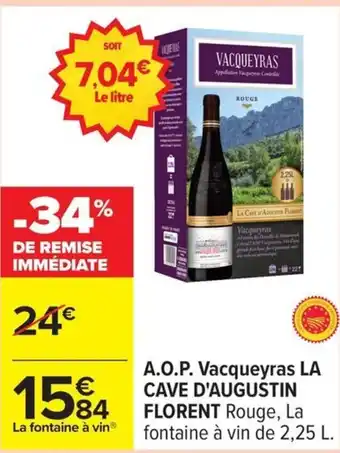 Carrefour Drive LA CAVE D'AUGUSTIN FLORENT A.O.P. Vacqueyras offre