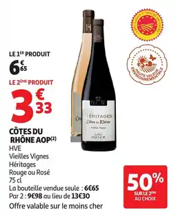 Auchan Côtes du rhône aop offre